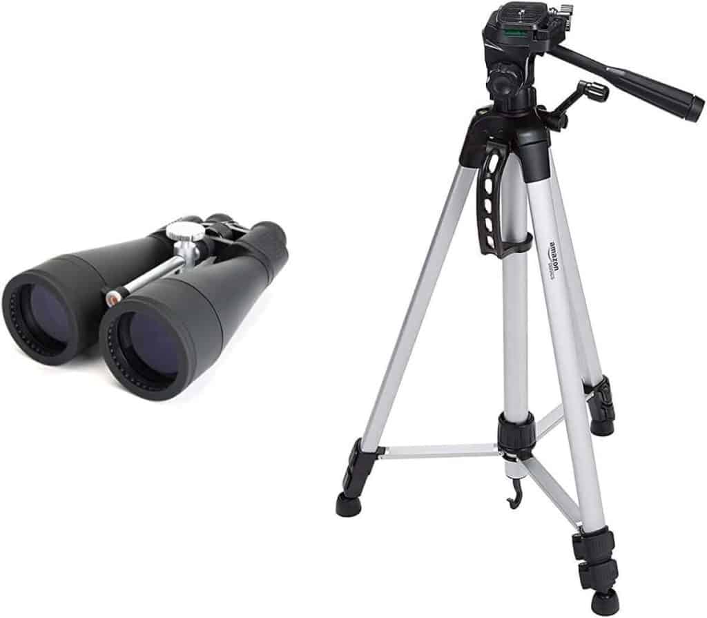 Test des jumelles Celestron 71018 SkyMaster 20 x 80 et du trépied Amazon Basics 152 cm